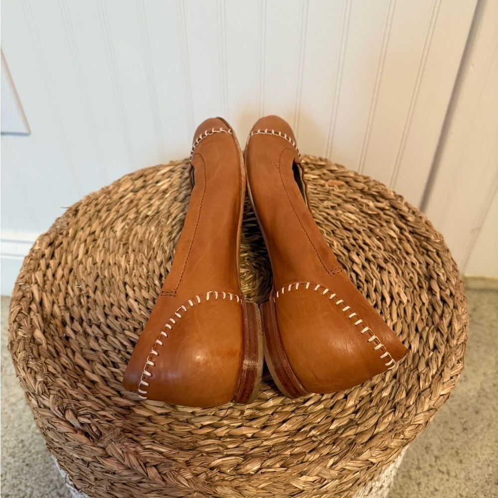 AGL Attilio Giusti Leombrun Women's Tan Leather Flats Made in Italy  - 36.5 - Picture 6 of 8